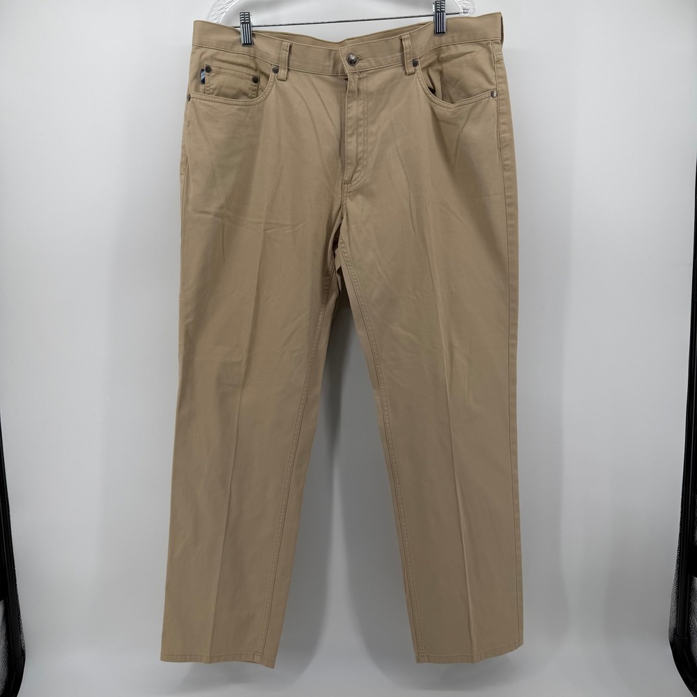Brooks Brothers Mens 38x32  Khaki 5-Pocket Chino Pants Cotton Stretch Straight